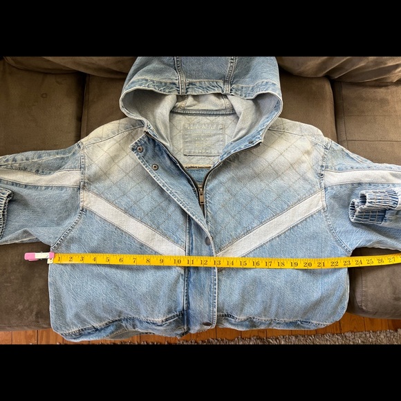 American Eagle Hooded Jean Jacket Size Medium - Picture 4 of 5